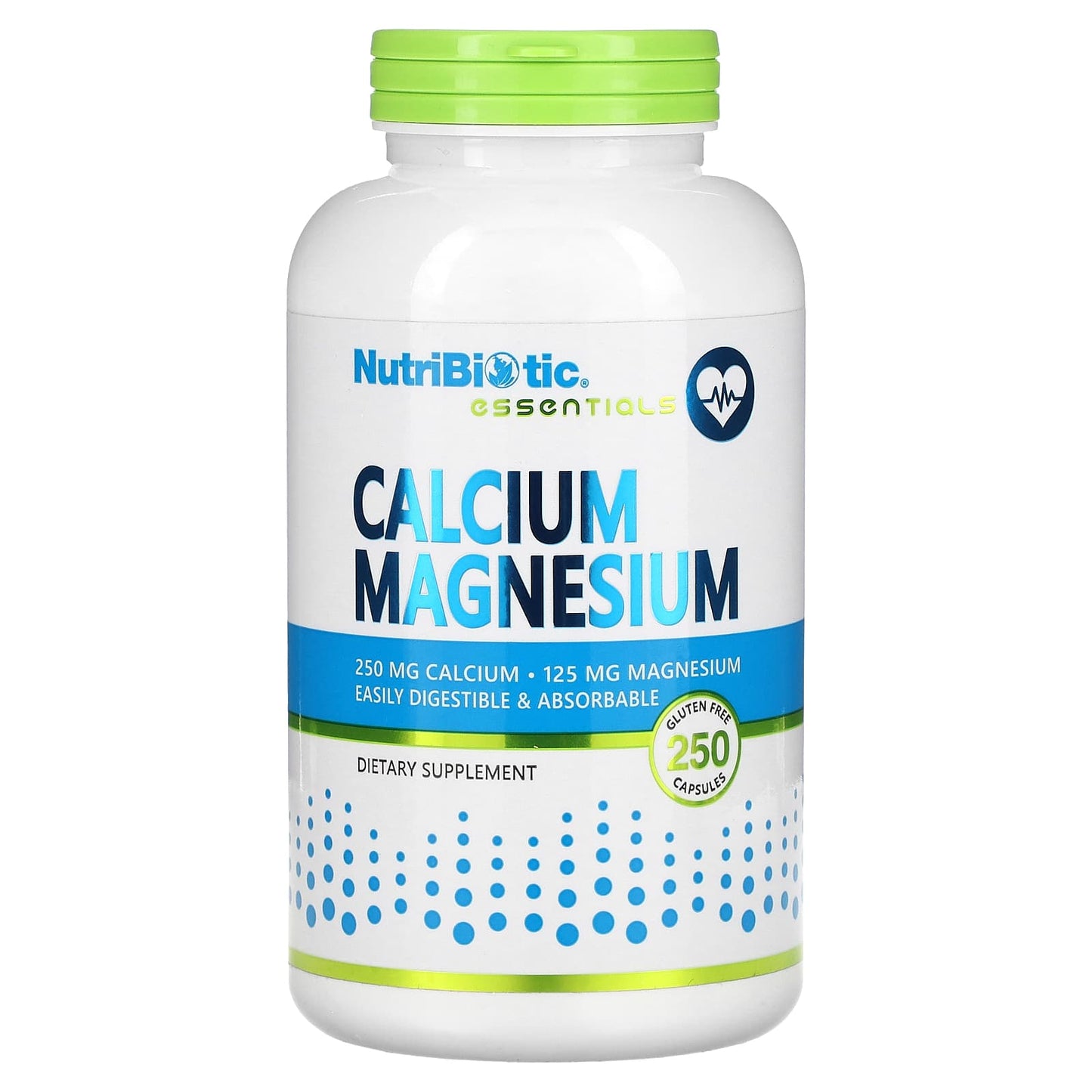 NutriBiotic, Essentials, Calcium Magnesium, 250 Capsules - Image 1