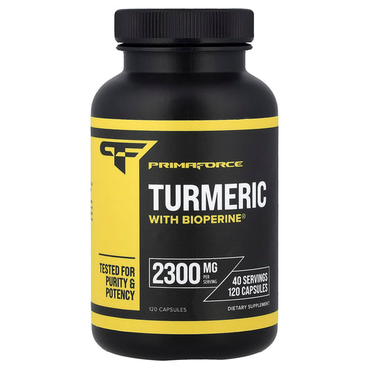 Primaforce, Turmeric with Bioperine®, 120 Capsules - Image 1