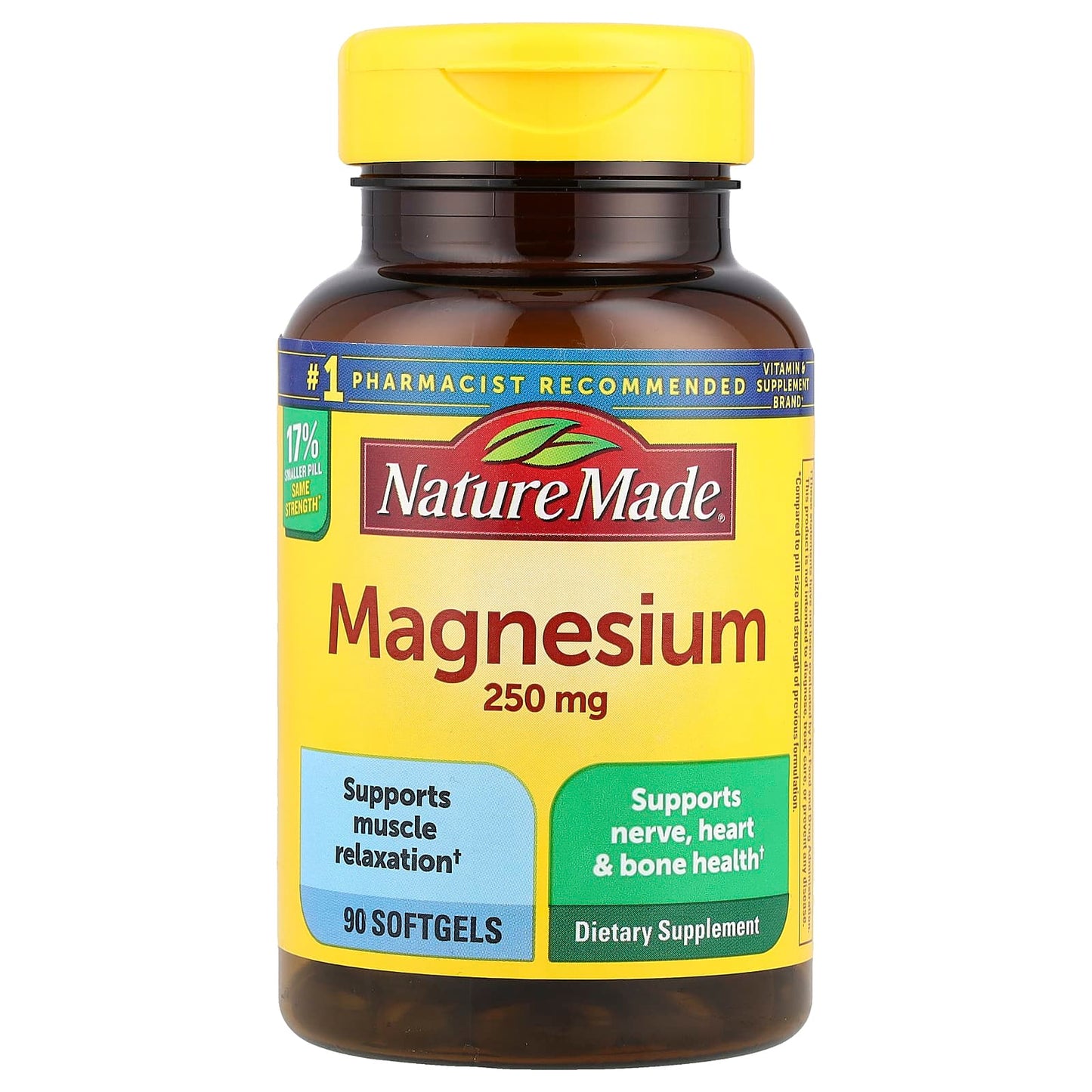 Nature Made, Magnesium, 250 mg, 90 Softgels - Image 1