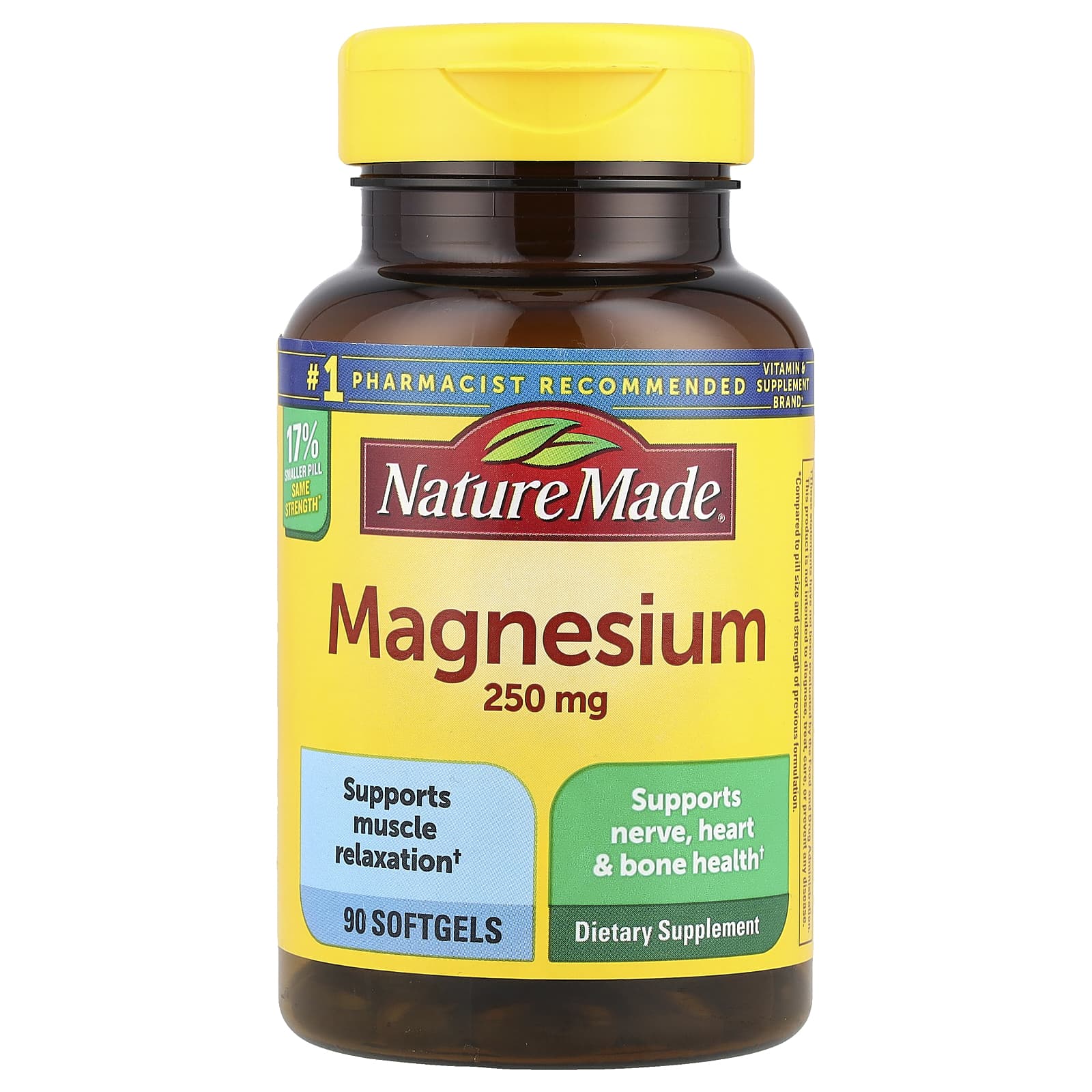 Nature Made, Magnesium, 250 mg, 90 Softgels - Image 1