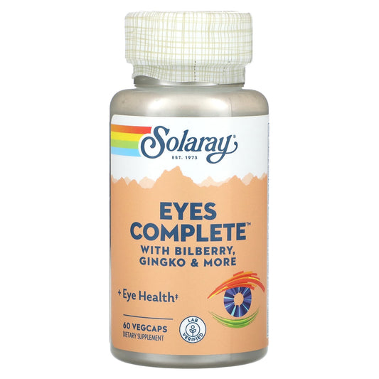 Solaray, Eyes Complete With Bilberry, Gingko  & More, 60 VegCaps - Image 1