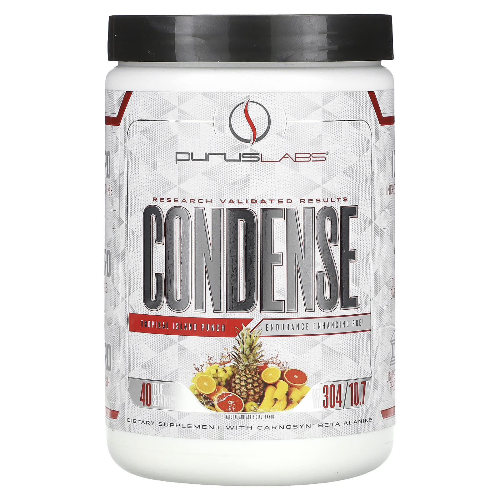 Purus Labs, ConDense, Endurance Enhancing Pre, Tropical Island Punch, 10.7 oz (304 g) - Image 1