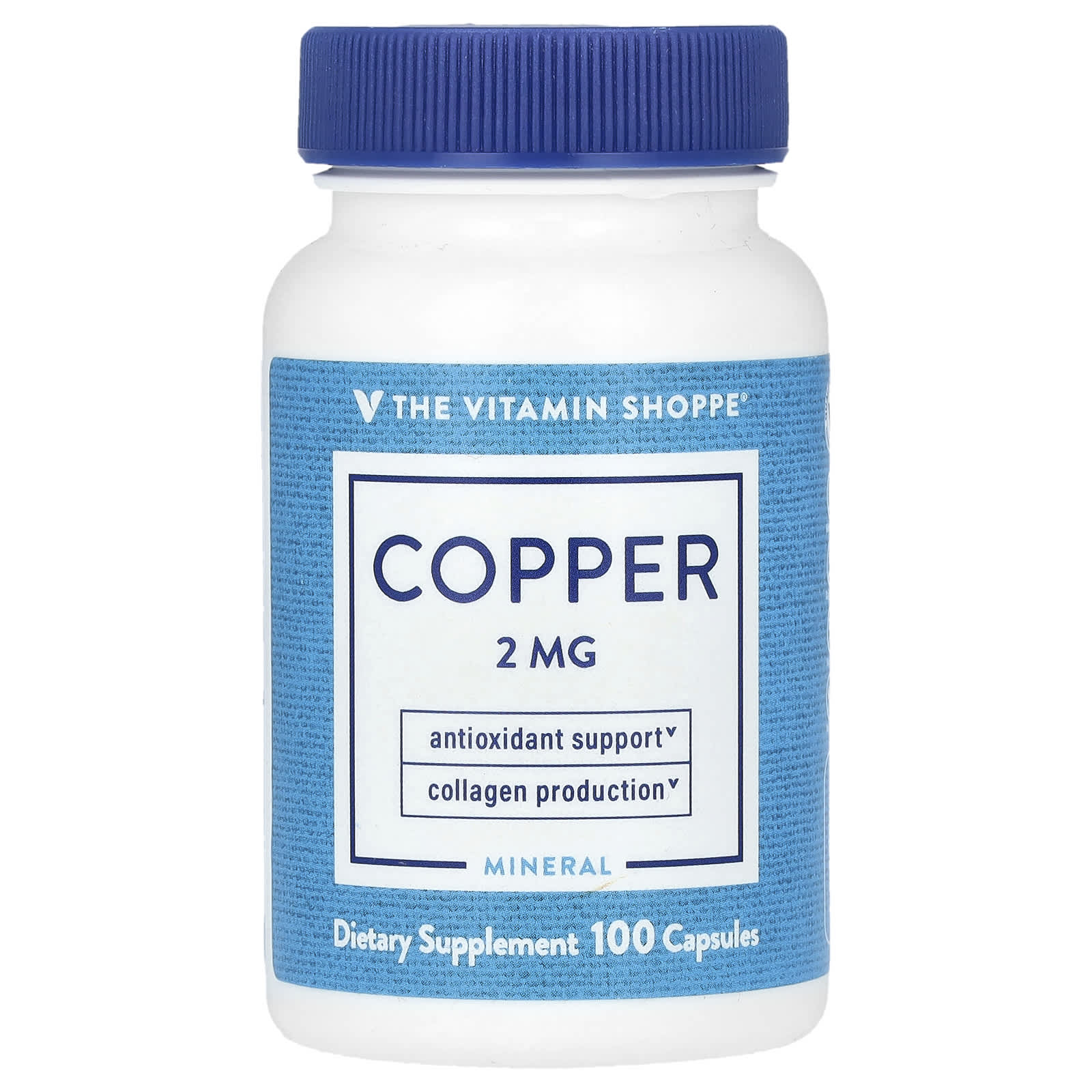 The Vitamin Shoppe, Copper, 2 mg, 100 Capsules - Image 1