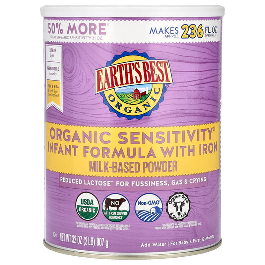 Earth's Best Organic Sensitivity Infant Formula with Iron - Image 1