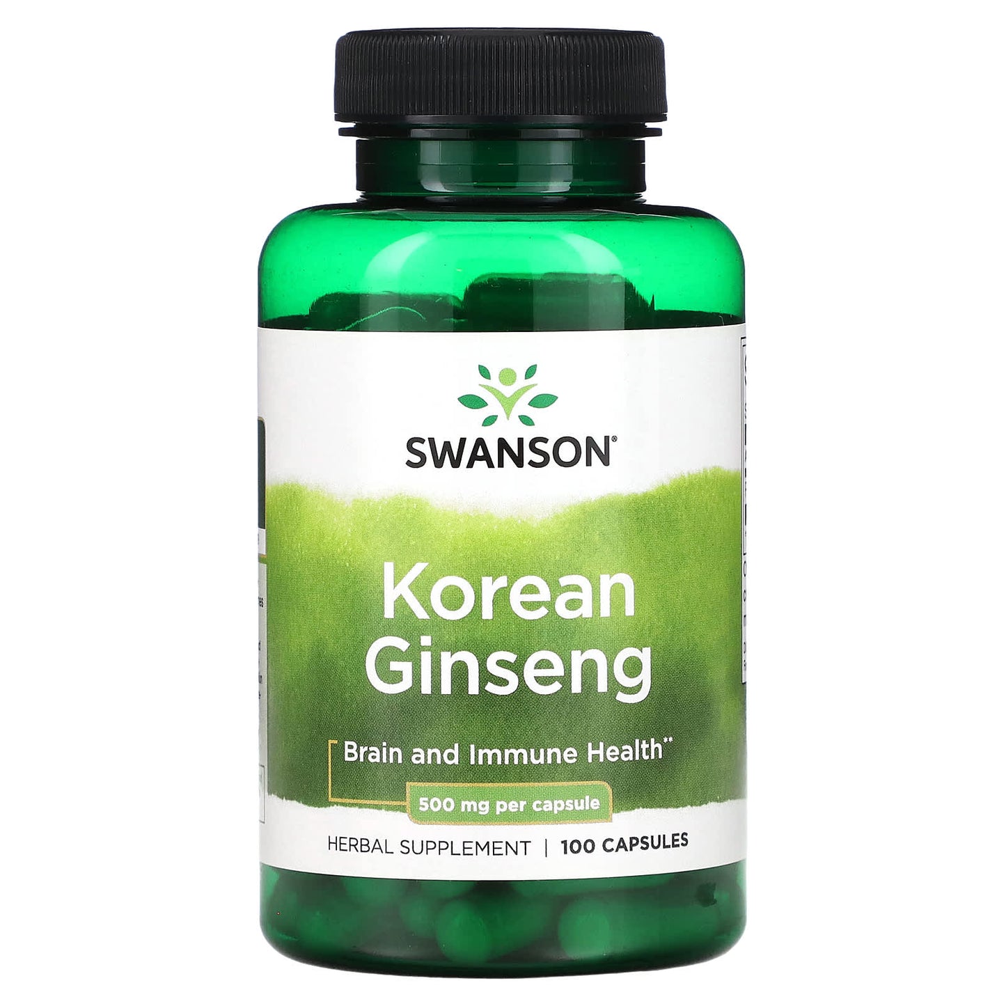 Swanson, Korean Ginseng , 500 mg , 100 Capsules - Image 1