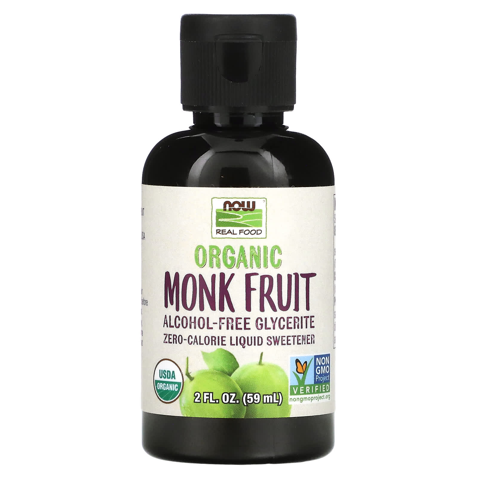 NOW Foods, Organic Monk Fruit, Liquid Sweetener, 2 fl oz (59 ml) - Image 1