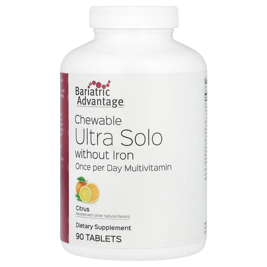 Bariatric Advantage Chewable Ultra Solo Citrus, 90 Tablets - Daily Multivitamin for Gastric Sleeve & Bypass Patients - Image 1