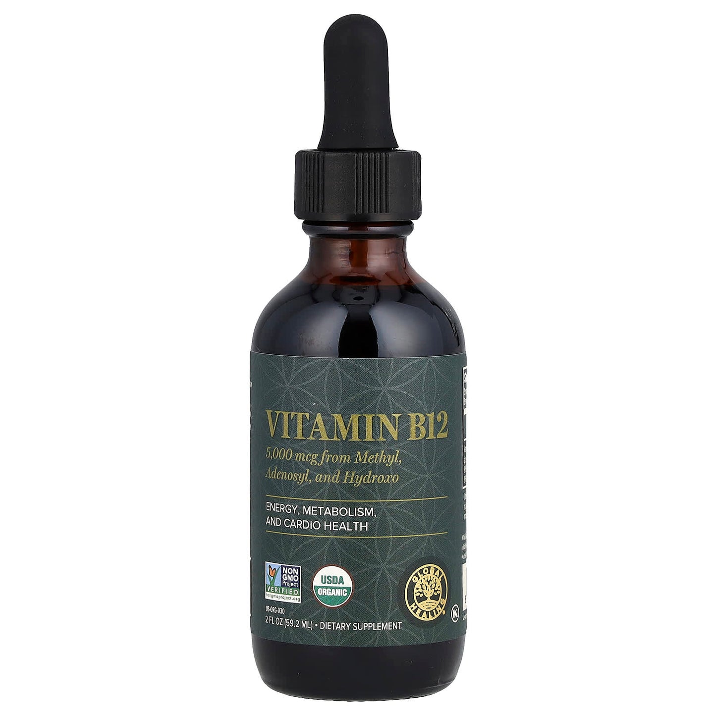 Global Healing Vitamin B12 Supplement, 3 Forms of B12, 5000 mcg - Image 1