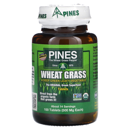 Pines International, Wheat Grass, 100 Tablets - Image 1