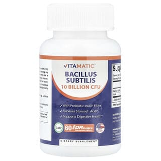 Bacillus Subtilis Supplement for Digestive Health - 60 Capsules