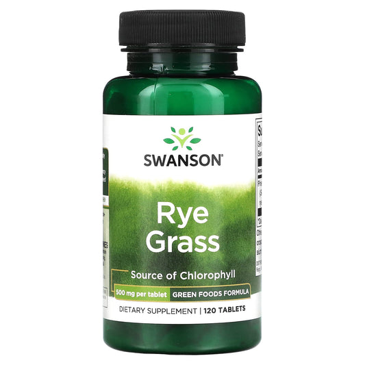 Swanson, Rye Grass, 500 mg , 120 Tablets - Image 1