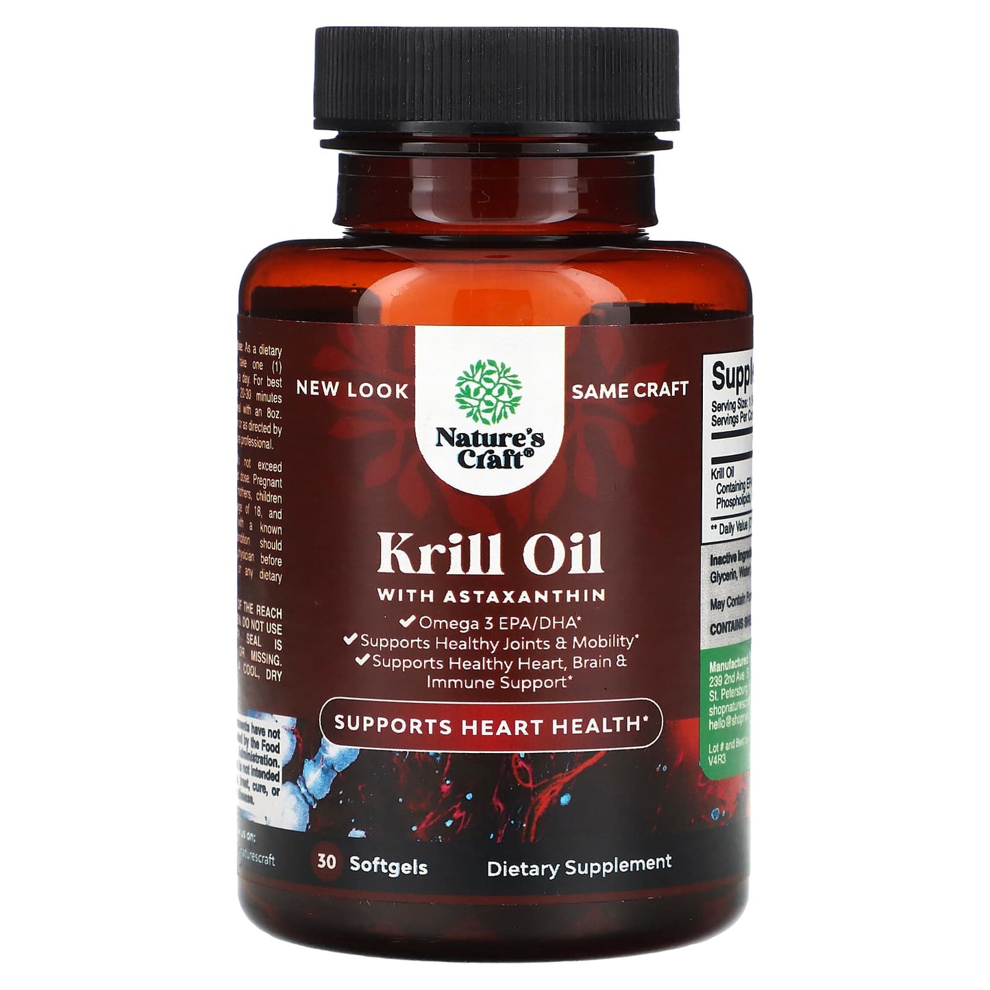 Nature's Craft, Krill Oil with Astaxanthin, 30 Softgels - Image 1