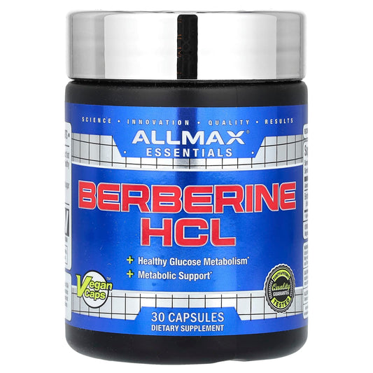 ALLMAX Berberine HCL 500mg - Vegan Caps, Metabolic Support - Image 1