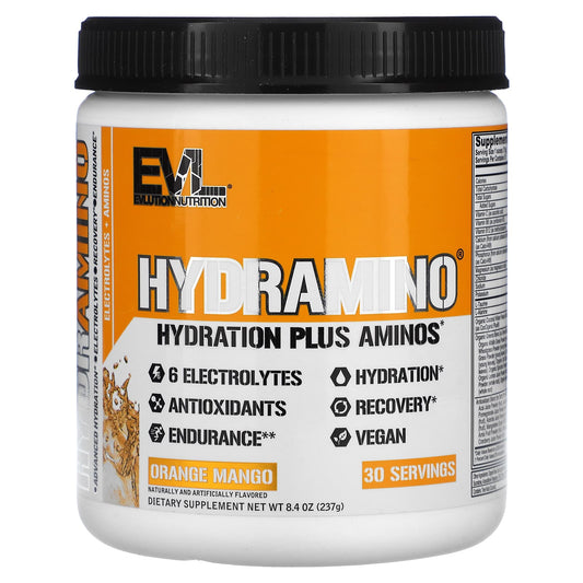 EVLution Nutrition HydrAmino Orange Mango Electrolyte Drink - Image 1