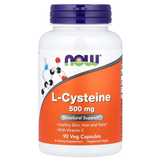 NOW Foods, L-Cysteine, 90 Veg Capsules - Image 1