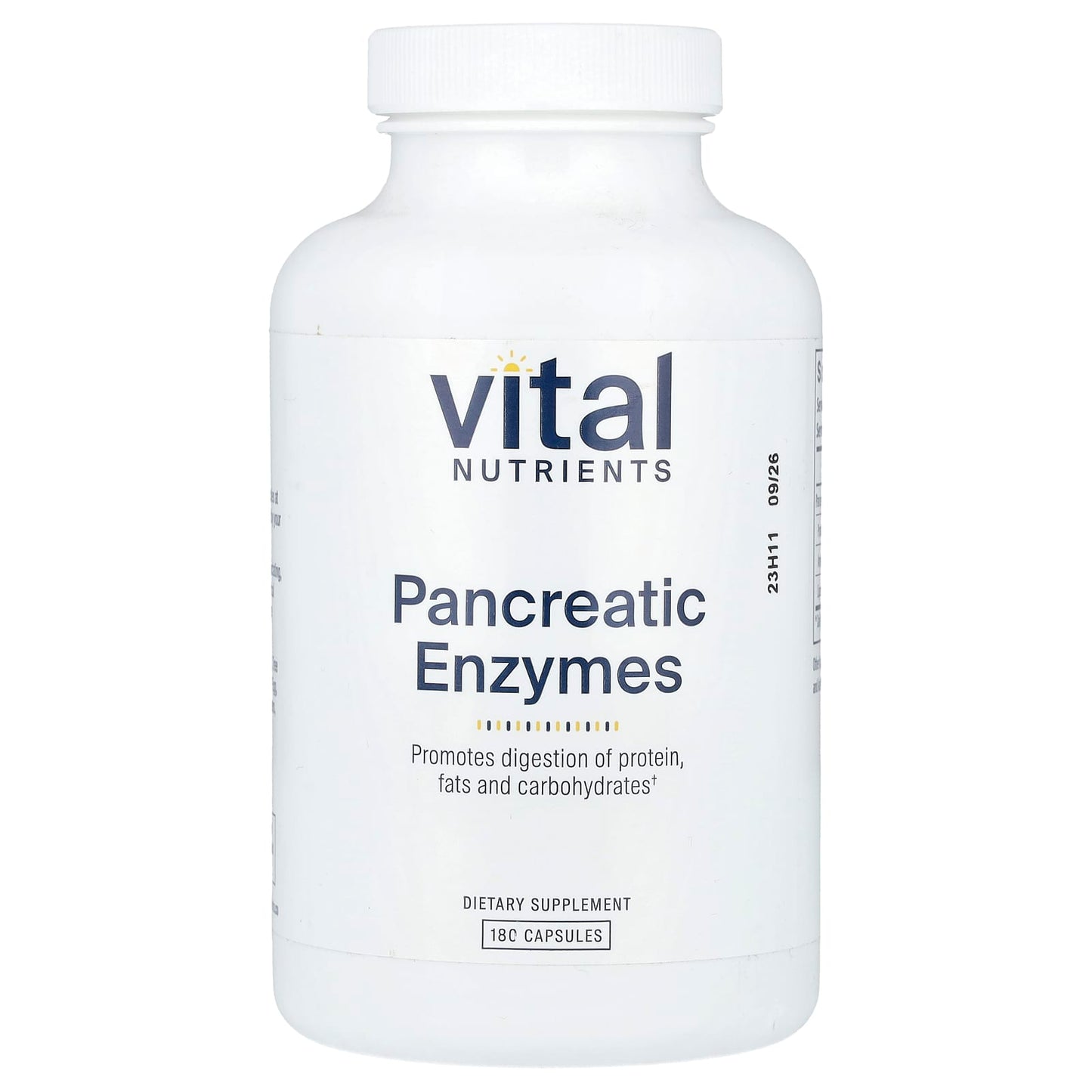 Vital Nutrients, Pancreatic Enzymes , 180 Capsules - Image 1