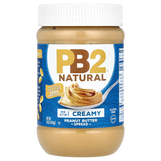 PB2 Foods, Natural Peanut Butter Spread, Creamy, 16 oz (454 g)