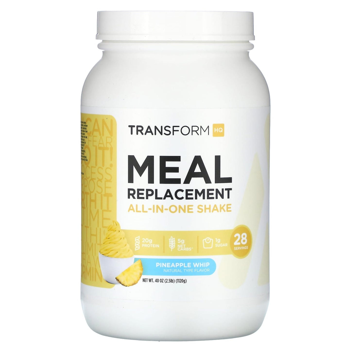 TransformHQ, Meal Replacement, All-in-One Shake, Pineapple Whip, 2.5 lb 40 oz (1120 g) - Image 1