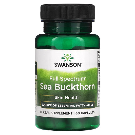 Swanson, Full Spectrum Sea Buckthorn, 60 Capsules (400 mg per Capsule) - Image 1