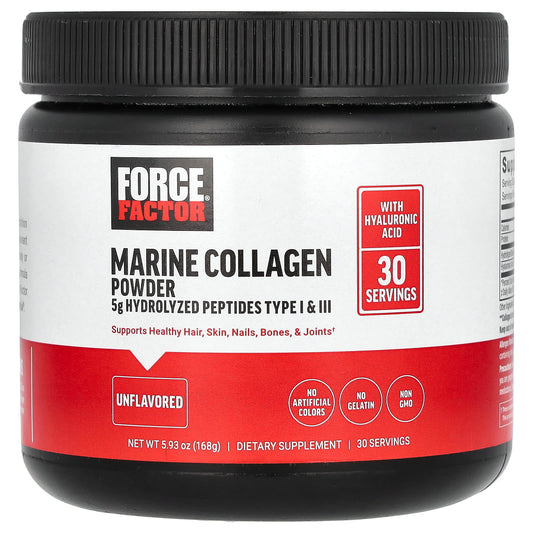 Marine Collagen Powder by Force Factor - Unflavored, 5.93 oz - Image 1