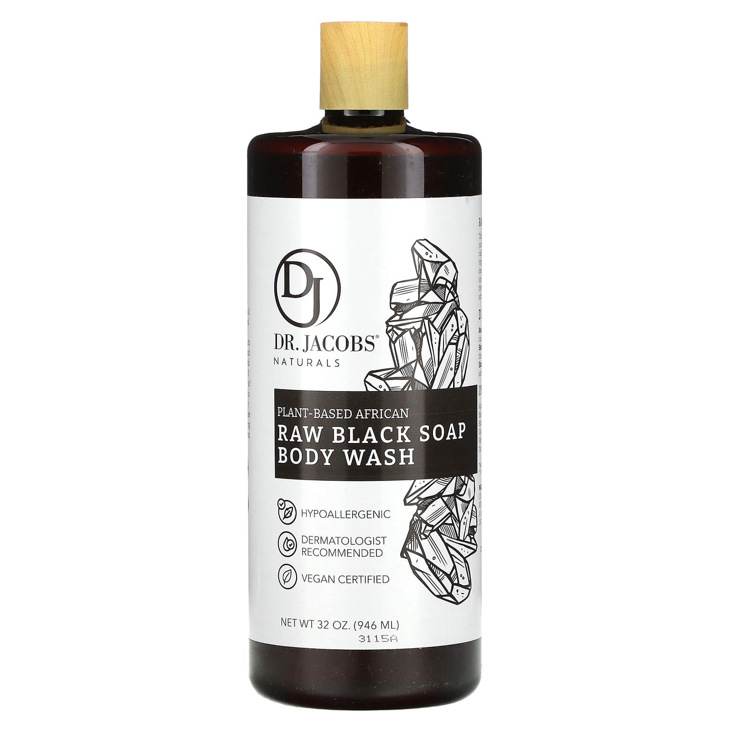 Nourishing African Raw Black Soap Body Wash - Plant-Based, Vegan & Cruelty-Free - Image 1