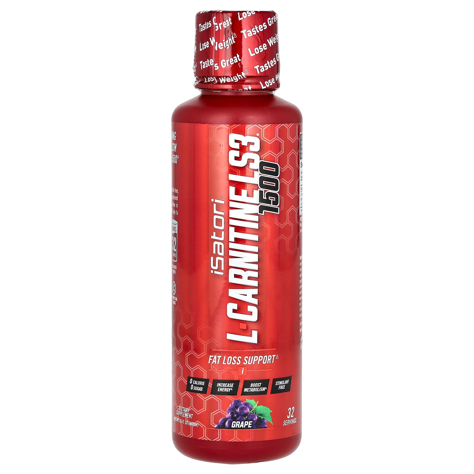 Isatori L-Carnitine LS3 1500, Stimulant-Free Fat Loss Supplement - Image 1