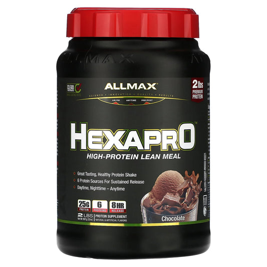 ALLMAX Hexapro High-Protein Lean Meal, Chocolate, 2 lbs - Image 1