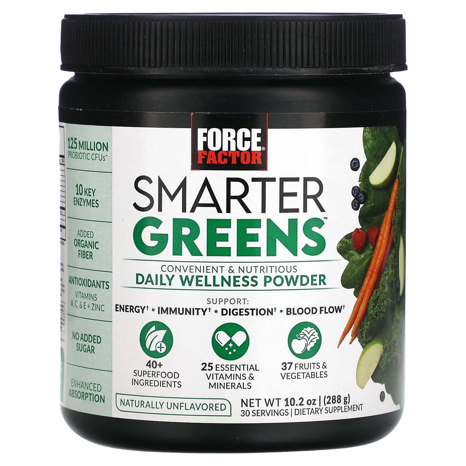 Naturally Unflavored Daily Wellness Powder by Force Factor, 10.2 oz (288g) - Image 1