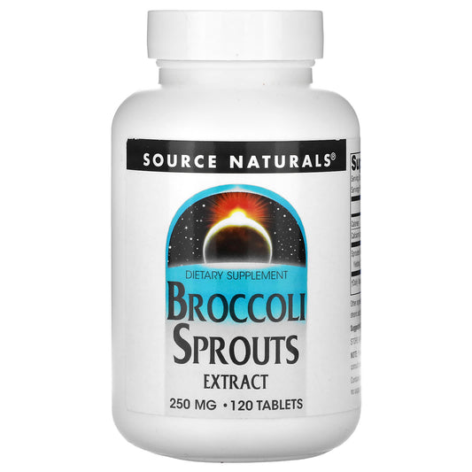 Source Naturals, Broccoli Sprouts Extract, 250 mg, 120 Tablets (125 mg per Tablet) - Image 1