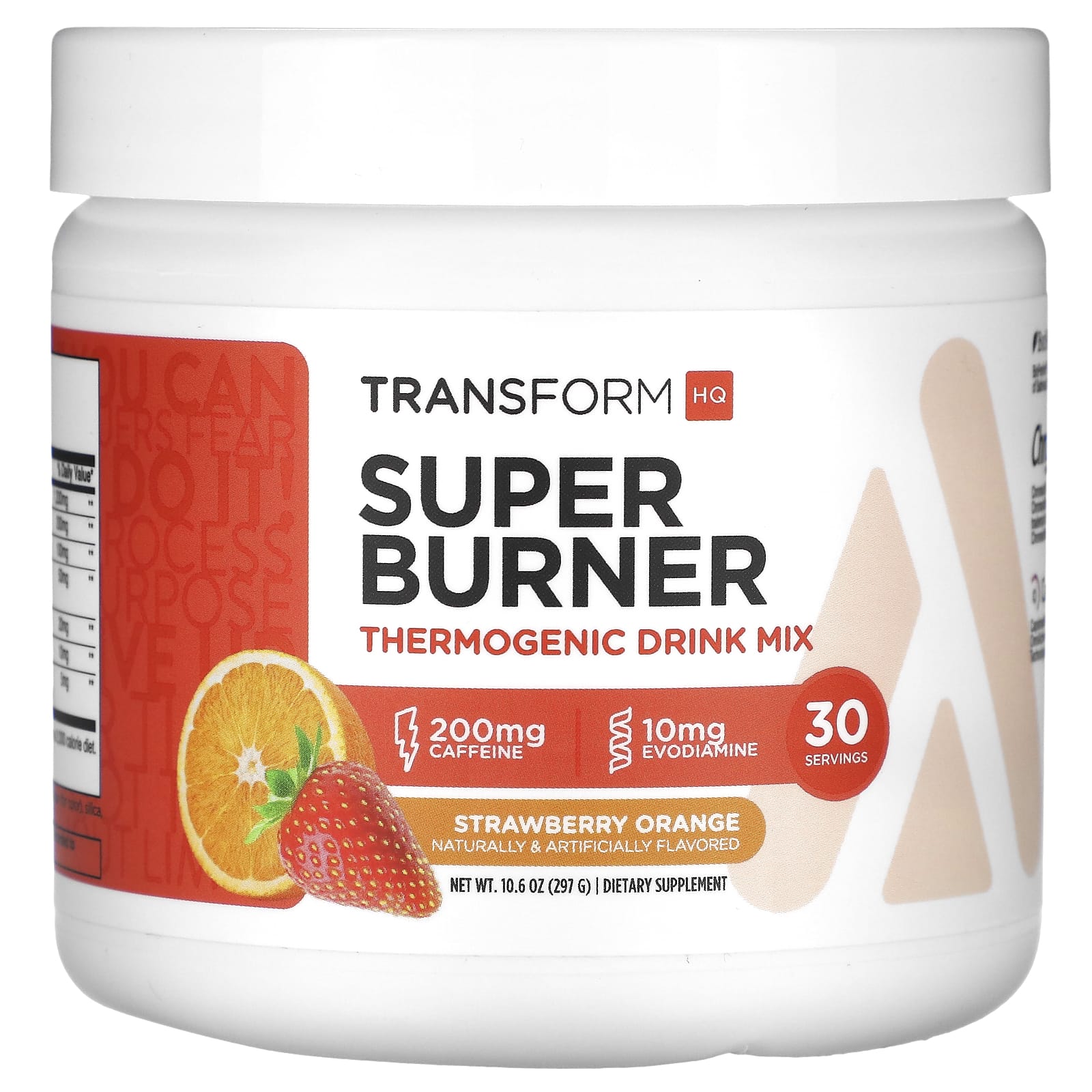 TransformHQ, Super Burner, Thermogenic Drink Mix, Strawberry Orange, 10.6 oz (297 g) - Image 1