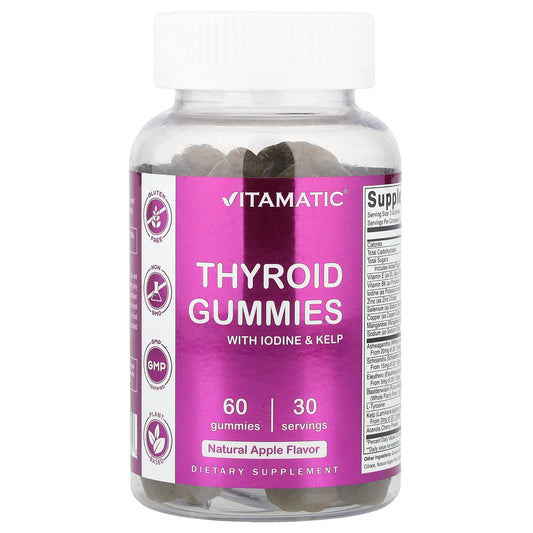 Vitamatic, Thyroid Gummies With Iodine & Kelp, Apple, 60 Gummies - Image 1
