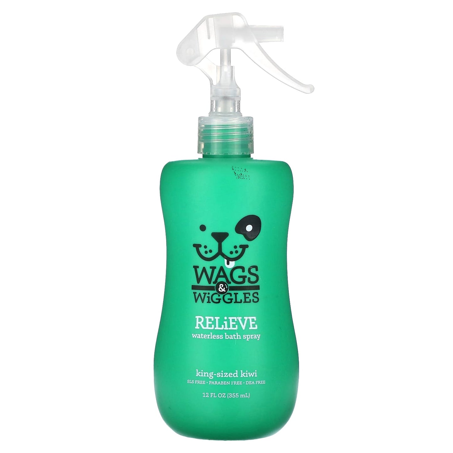 Wags & Wiggles, Relieve, Waterless Bath Spray, King-Sized Kiwi, 12 fl oz (355 ml) - Image 1
