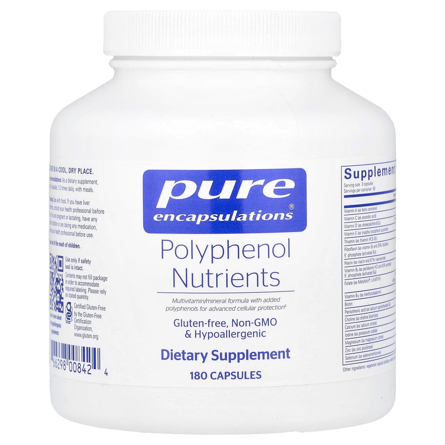 Pure Encapsulations, Polyphenol Nutrients , 180 Capsules - Image 1