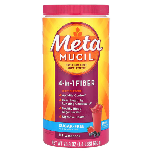 Metamucil, 4-In-1 Fiber, Berry, 23.3 oz (660 g) - Image 1