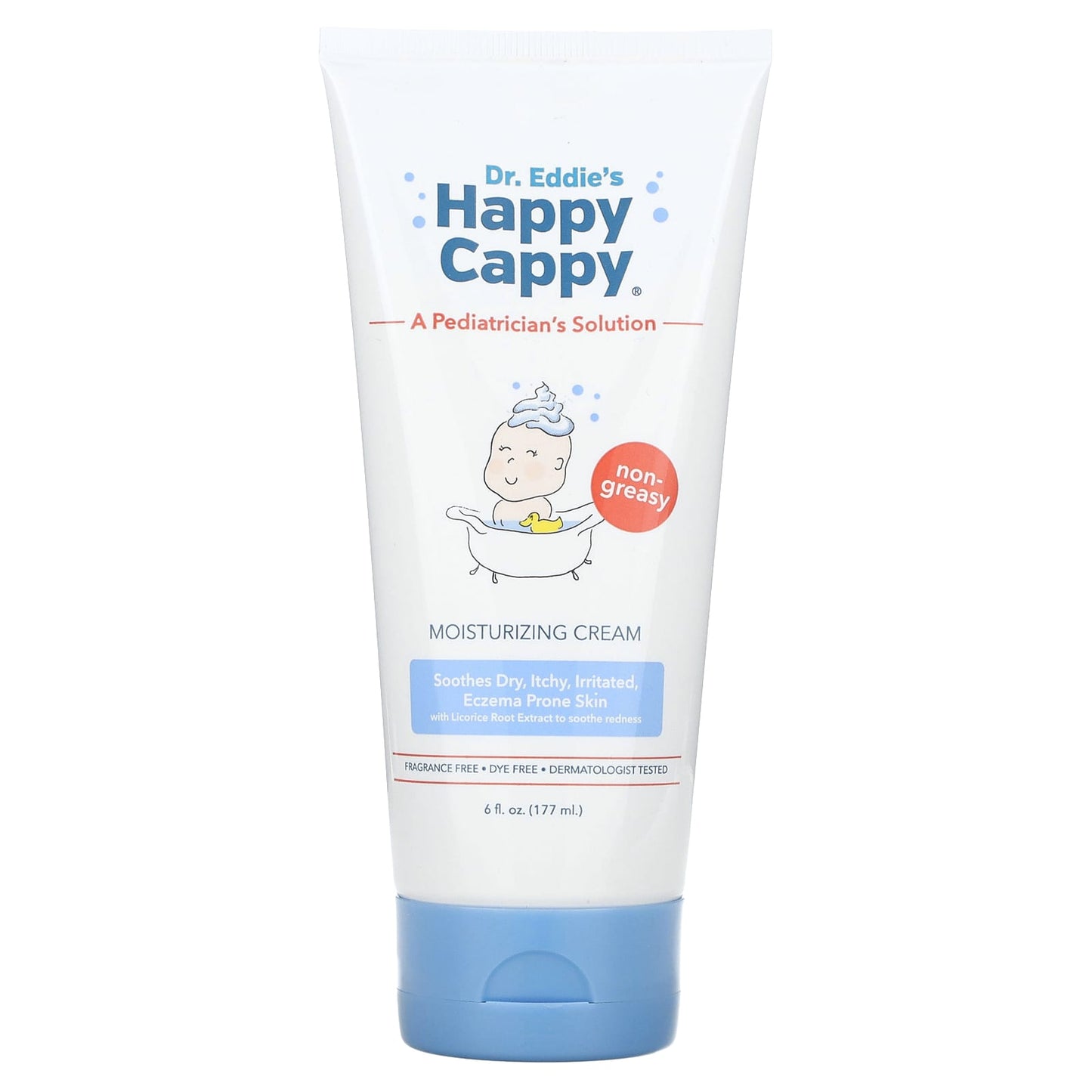 Eczema Relief Moisturizing Cream, Fragrance & Dye Free, 6 fl oz (177 ml) - Image 1