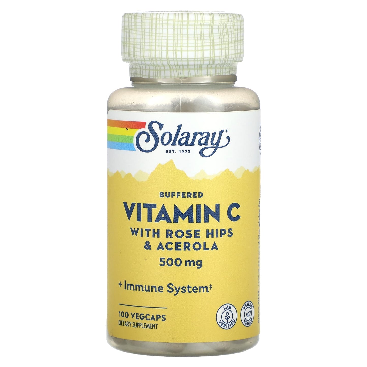 Solaray, Buffered Vitamin C, 100 VegCaps - Image 1