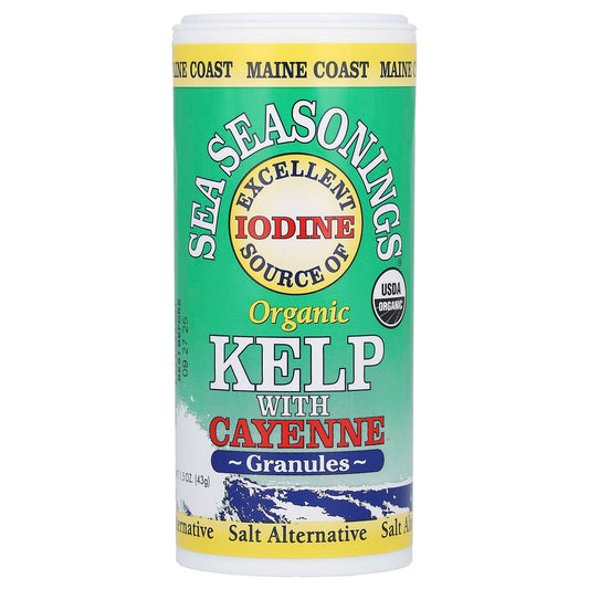 Maine Coast Sea Vegetables, Sea Seasonings, Organic Kelp With Cayenne Granules, 1.5 oz (43 g) - Image 1