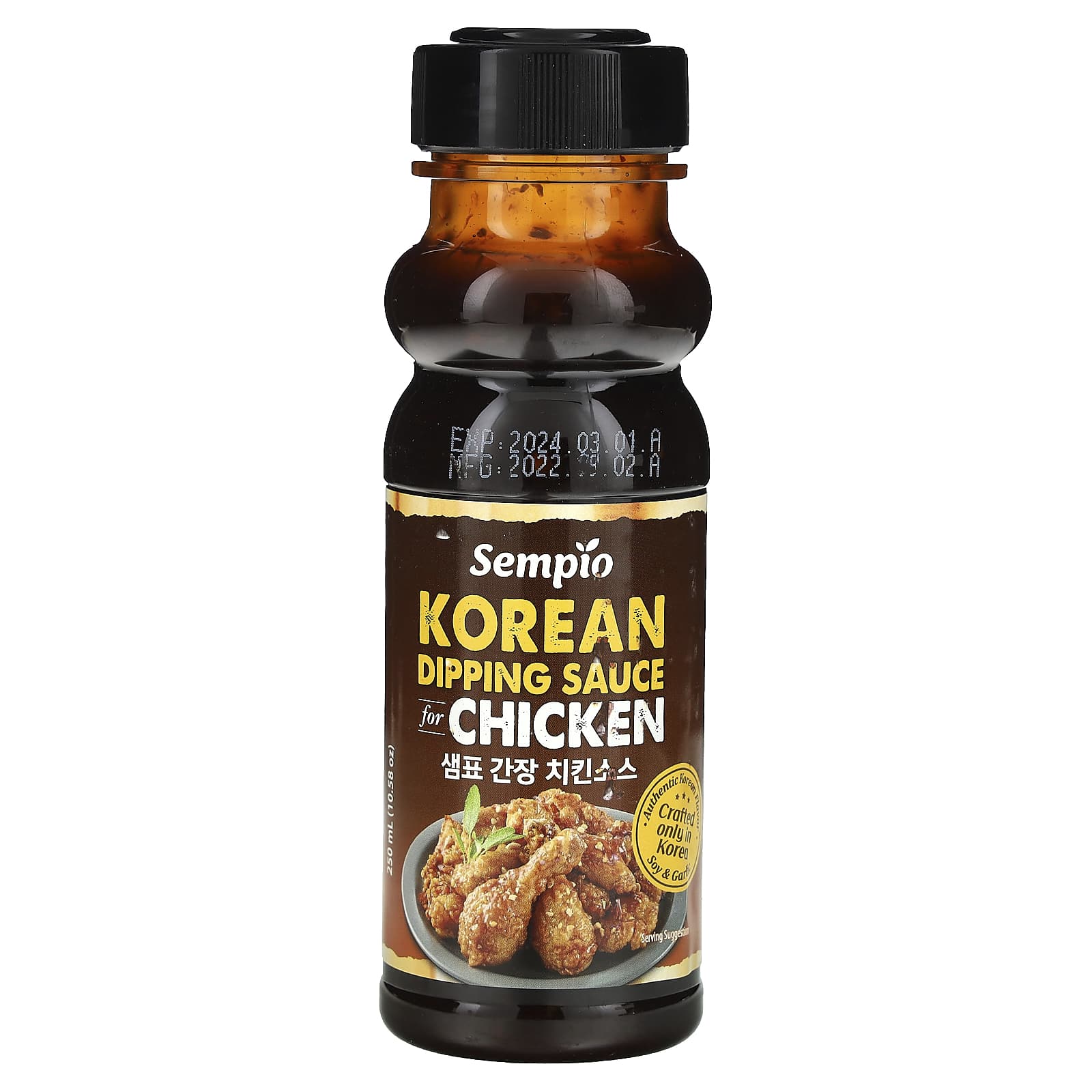 Sempio, Korean Dipping Sauce for Chicken, Soy & Garlic, 10.58 oz (250 ml) - Image 1