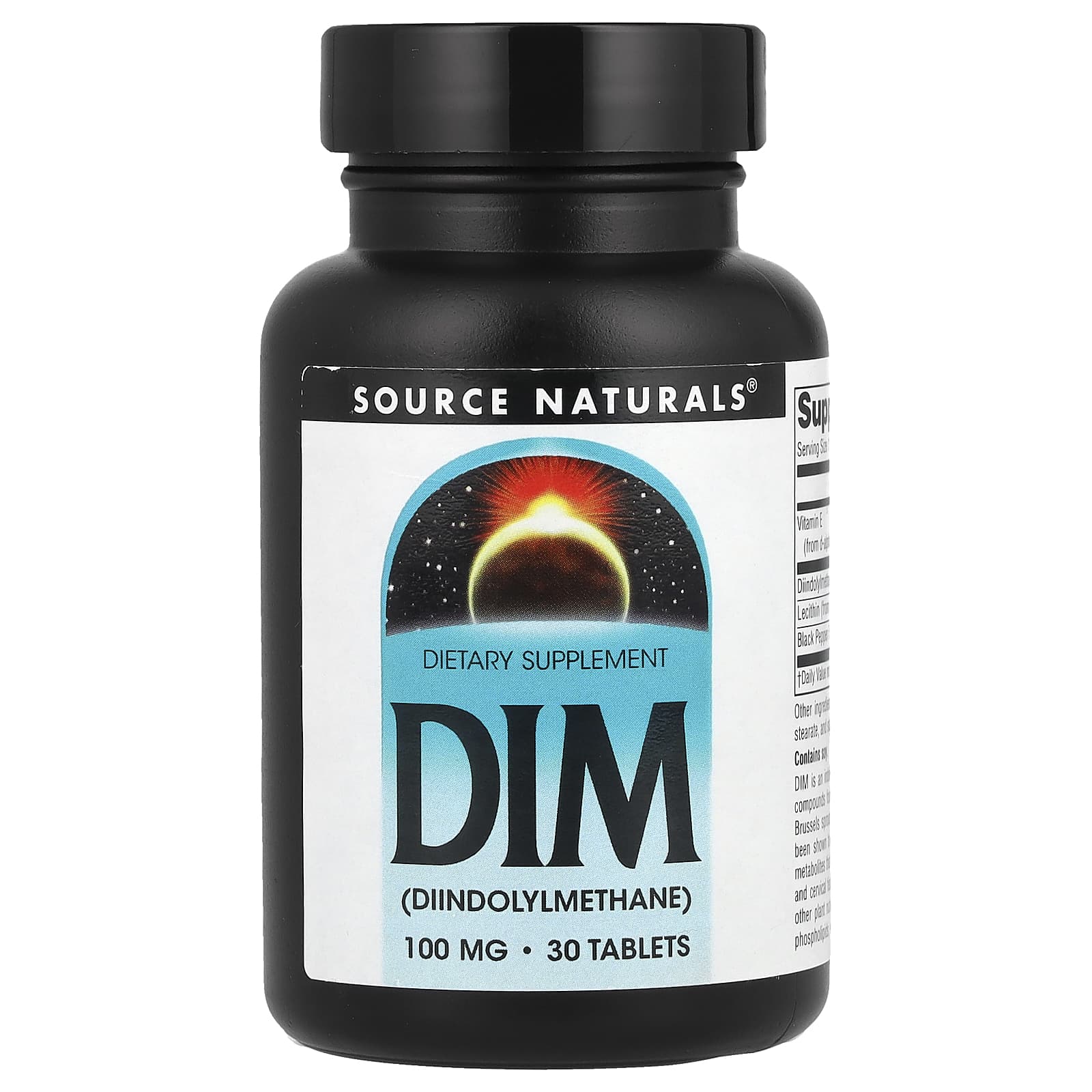 Source Naturals, DIM, 100 mg, 30 Tablets - Image 1