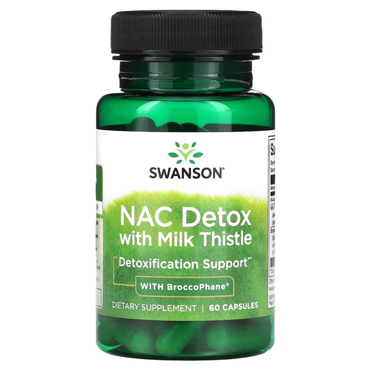 Swanson, NAC Detox with Milk Thistle with BroccoPhane, 60 Capsules - Image 1
