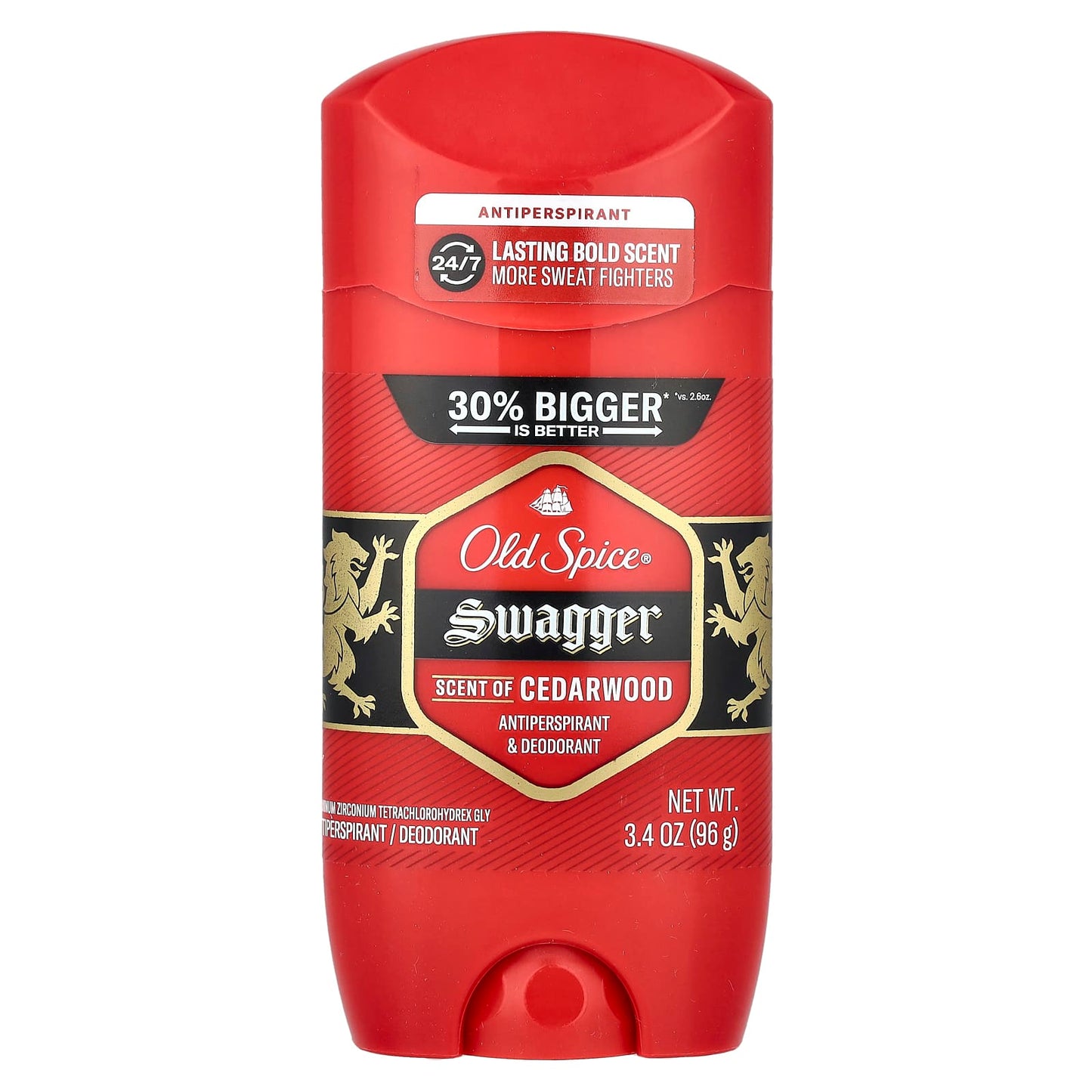 Old Spice, Swagger Antiperspirant & Deodorant, Cedarwood, 3.4 oz (96 g) - Image 1
