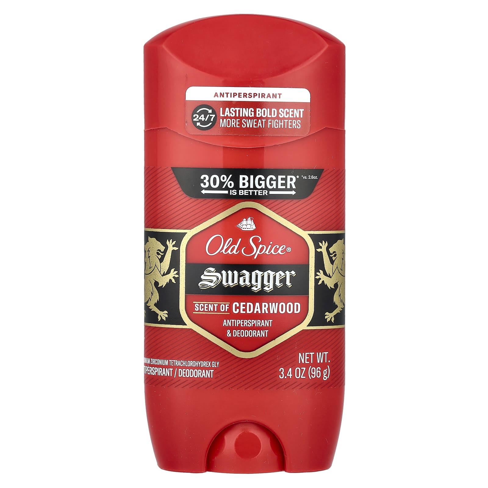 Old Spice, Swagger Antiperspirant & Deodorant, Cedarwood, 3.4 oz (96 g) - Image 1
