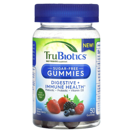 TruBiotics, Digestive Immune Health, Natural Mixed Berry, Sugar-Free, 50 Gummies - Image 1