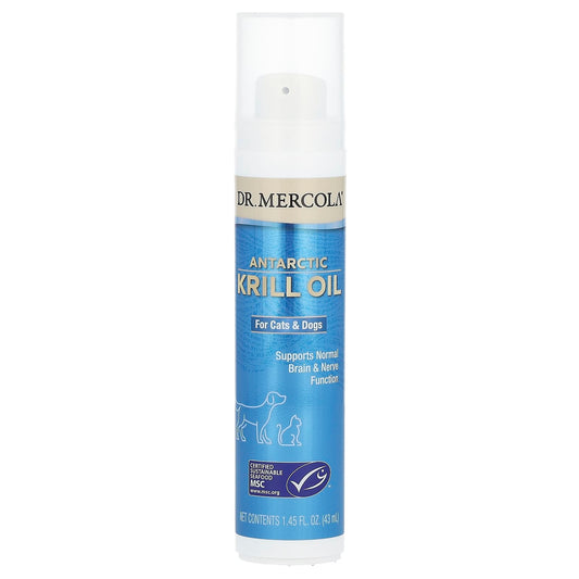 Dr. Mercola, Antarctic Krill Oil, For Cats & Dogs, 1.45 fl oz (43 ml)