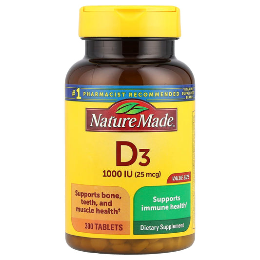Nature Made, Vitamin D3, 300 Tablets - Image 1
