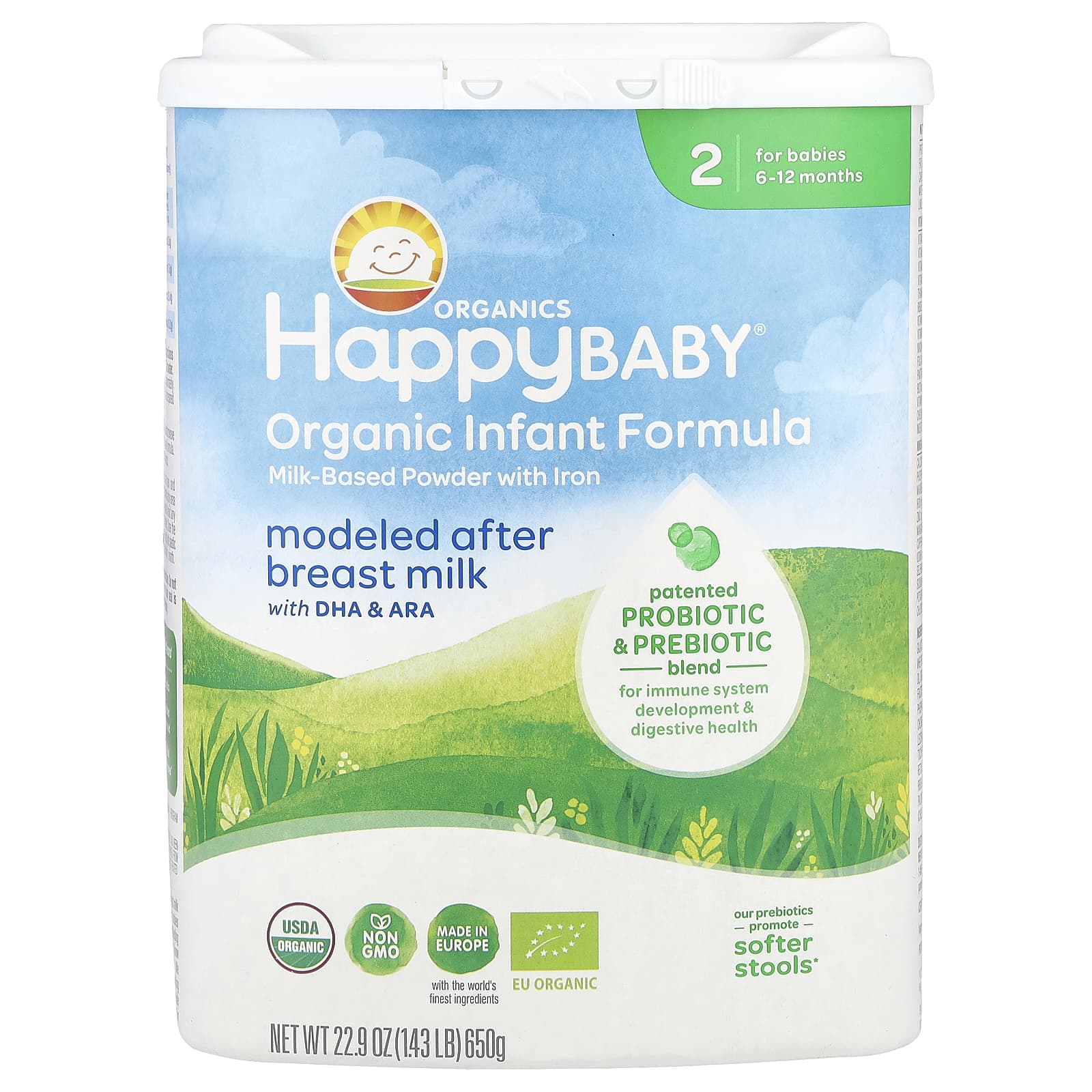 Happy Family Organics USDA Organic Infant Formula for 6-12 Months - Image 1