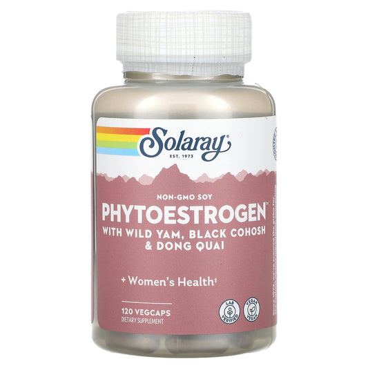 Solaray, Phytoestrogen with Wild Yam, Black Cohosh & Dong Quai, 120 VegCaps - Image 1