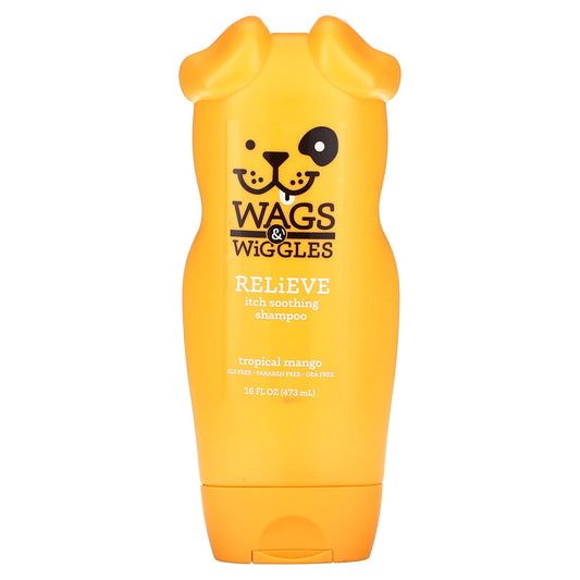 Wags & Wiggles, Relieve Itch Soothing Shampoo, Tropical Mango, 16 fl oz (473 ml) - Image 1