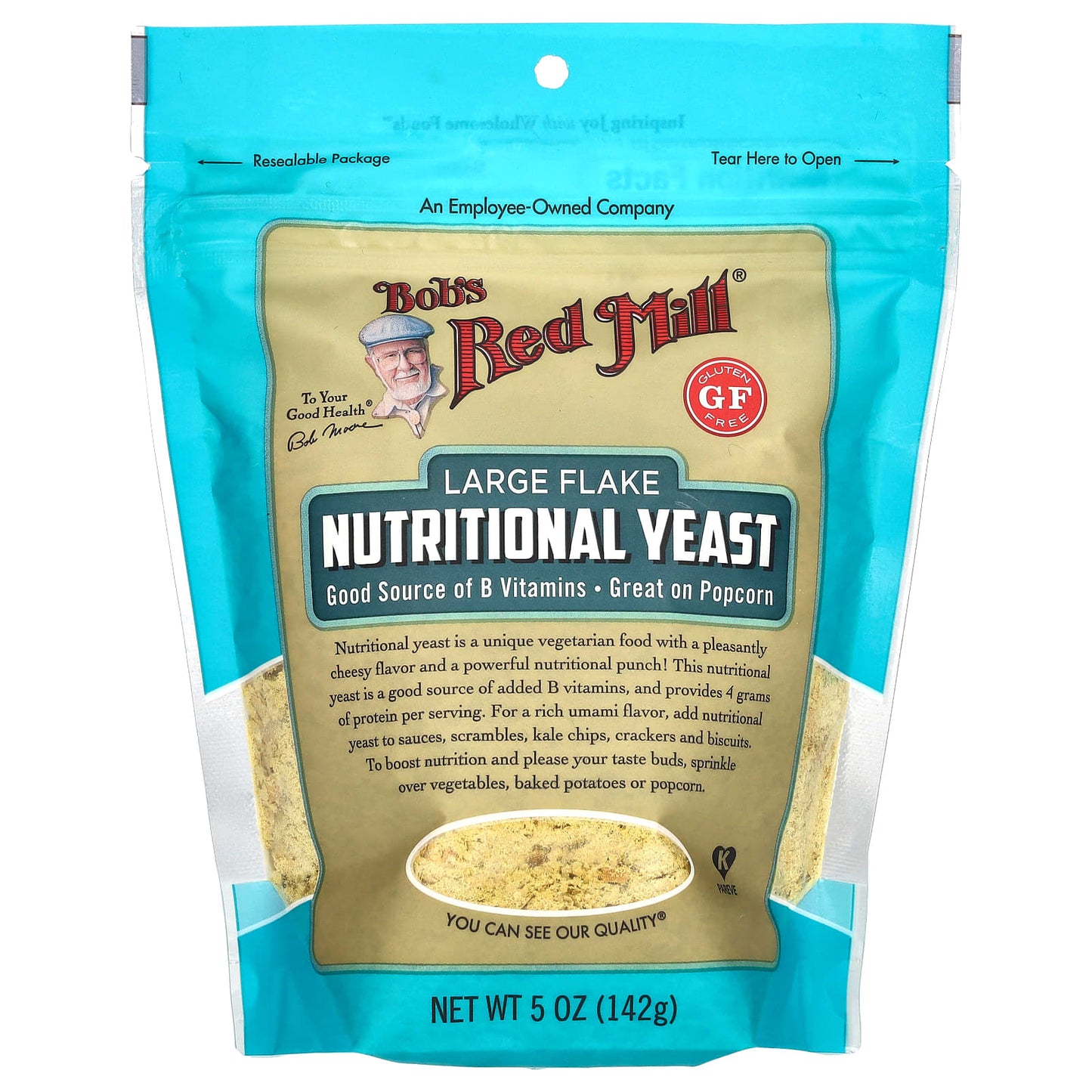 Nutritional Yeast by Bob's Red Mill - 5 oz, Gluten Free, Cheesy Flavor - Image 1