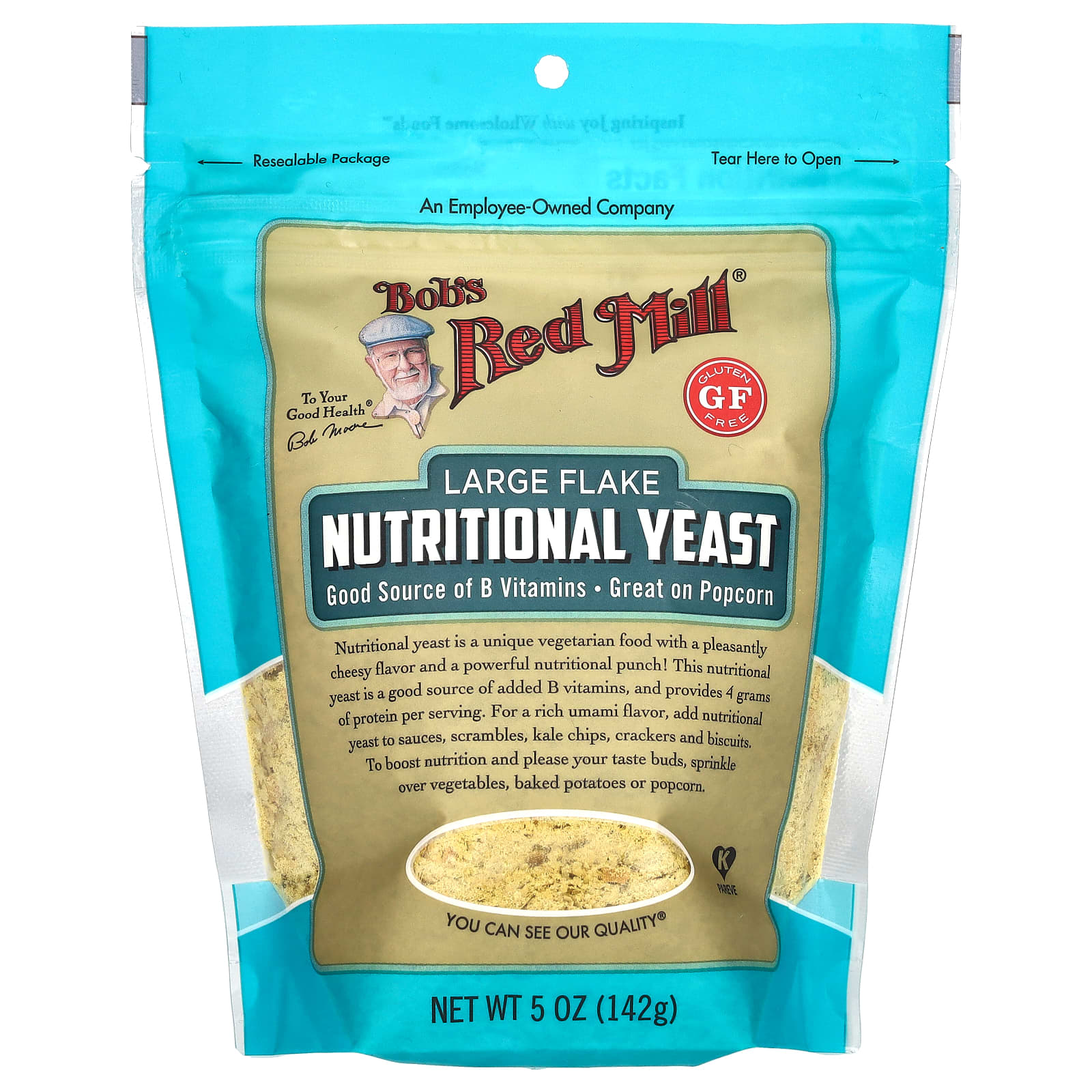 Nutritional Yeast by Bob's Red Mill - 5 oz, Gluten Free, Cheesy Flavor - Image 1